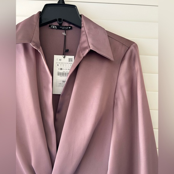 Brand New with tags- Zara silk like dress - Picture 1 of 5